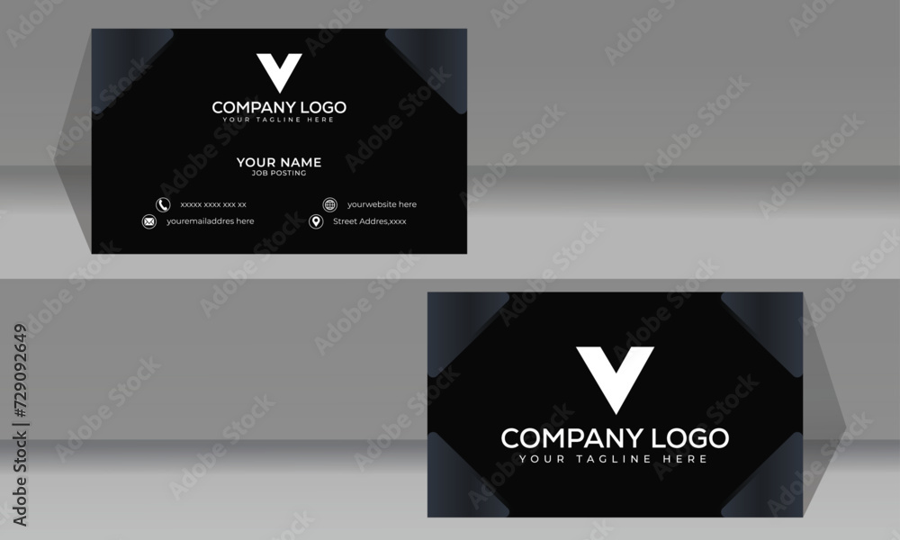 Business card for company personal branding corporate office introduction business own void grab bulletin logotype print premium modern as well as symbol elegant business stylish badge minimalist .