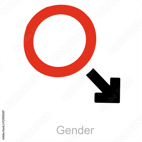 gender and Symbol icon concept