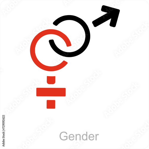 gender and Symbol icon concept