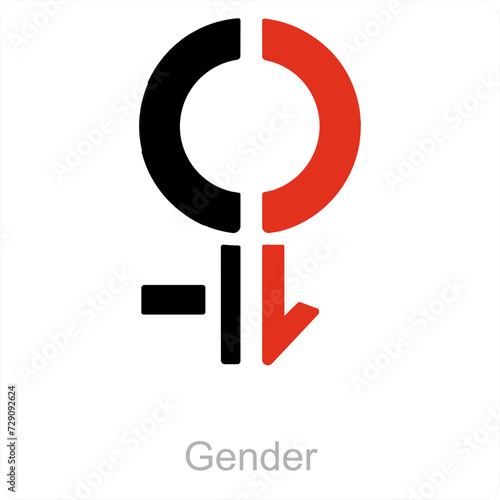 gender and Symbol icon concept