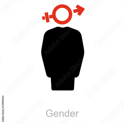 gender and Symbol icon concept