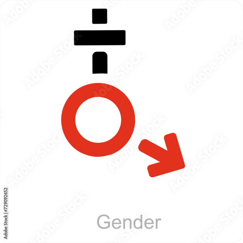 gender and Symbol icon concept