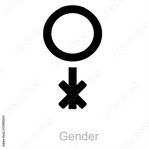 gender and Symbol icon concept