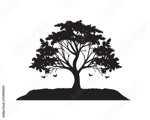 Tree silhouette vector design illustration.