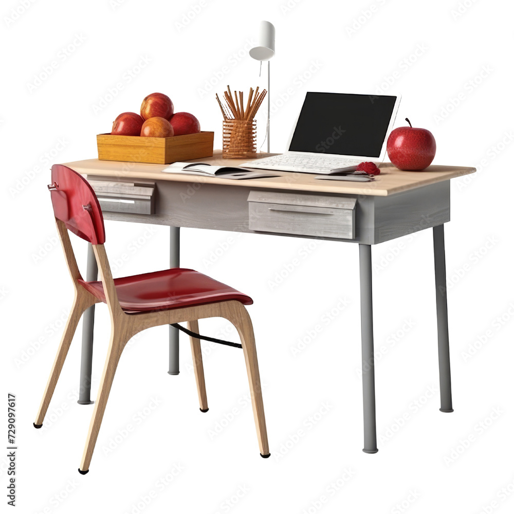 Teacher Desks PNG Cutout, Generative AI Teacher Desks PNG Cutout, Generative AI