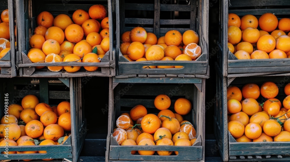 oranges in crates oranges in crates