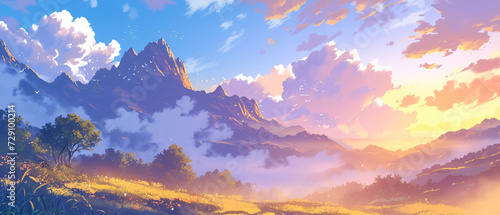 An enchanting anime landscape © Little