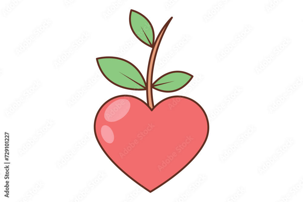 Fototapeta premium Cute Valentine Day Sticker Design