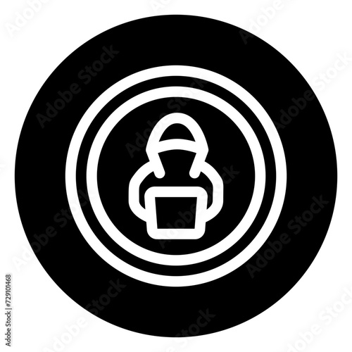 hacker glyph icon