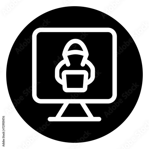 hacker glyph icon