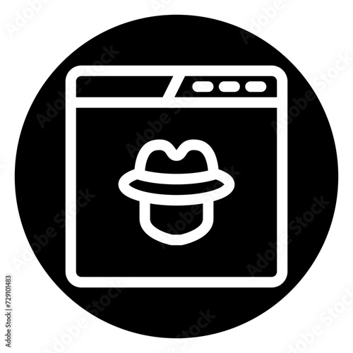 hacker glyph icon