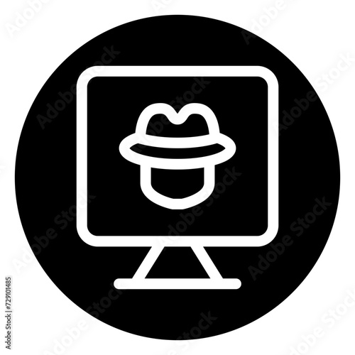 hacker glyph icon