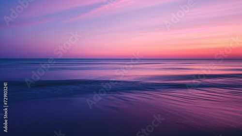 Beautiful sunset on the sea  long exposure. 