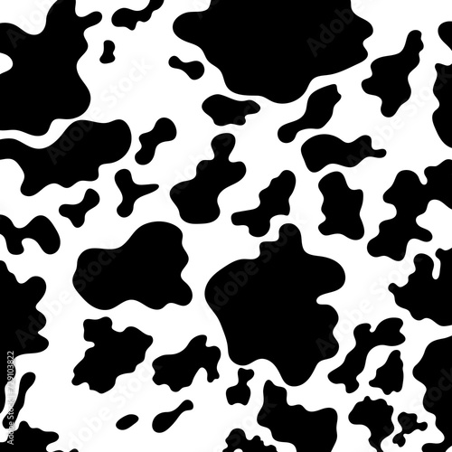 Vector black cow print pattern animal seamless. Cow skin abstract for printing  cutting  and crafts Ideal for mugs  stickers  stencils  web  cover  wall stickers  home decorate and more.