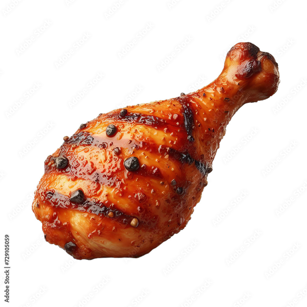 grilled chicken leg isolated on transparent or white background, png grilled chicken leg isolated on transparent or white background, png