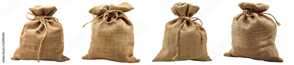 Burlap sack isolated on transparent background Burlap sack isolated on transparent background