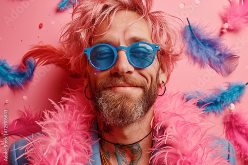 Pink Hair, Blue Sunglasses, and Tattoos The Ultimate Hipster Look Generative AI