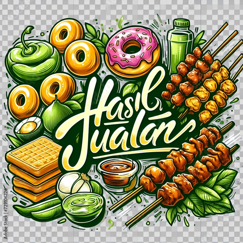 Hasil Jualan sticker, bisnis illusttation photo