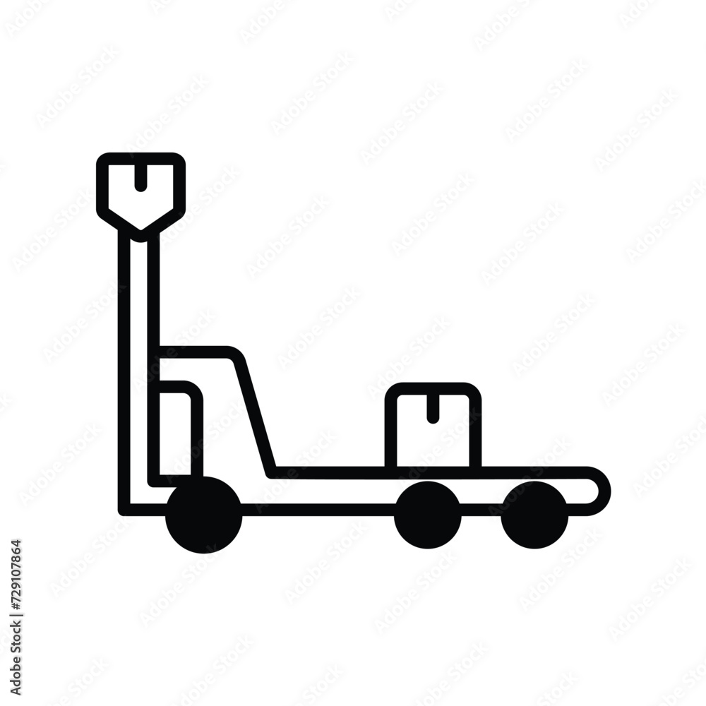 pallet jack icon with white background vector stock illustration pallet jack icon with white background vector stock illustration