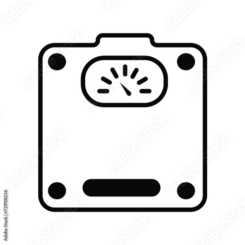 weight scale icon with white background vector stock illustration
