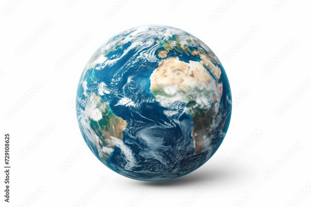 Planet earth isolated on white background