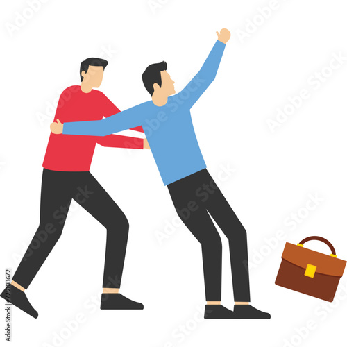 reminders or guide to encourage people to make right decision or behavior, effective way for personal improvement concept, Nudge theory, finger boss nudging businessman employee.