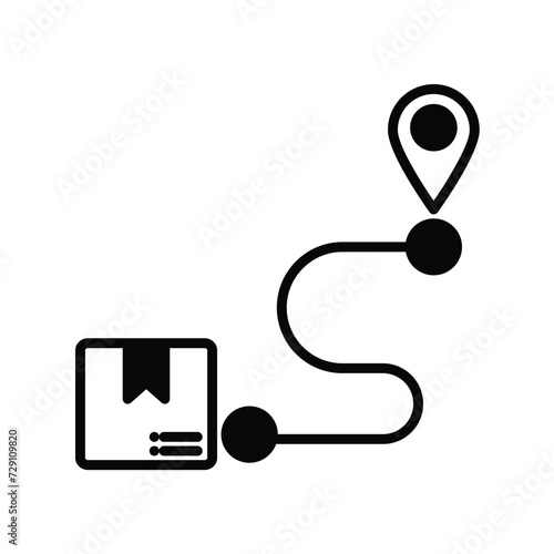 shipment tracking icon with white background vector stock illustration