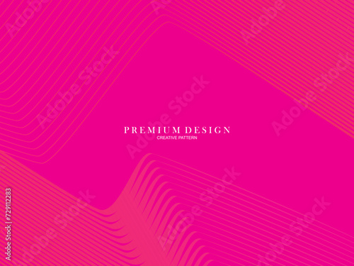 Vector illustration of bright color abstract pattern background with line gradient texture for minimal dynamic cover design. Pink plaque poster template. Luxurious background with line patterns with a