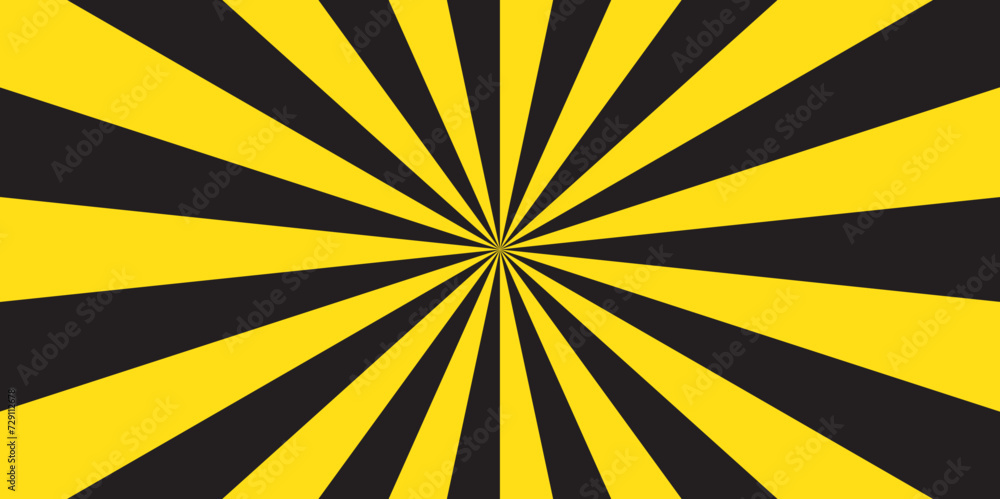 Abstract yellow and black background with sunburst pattern colorful ...