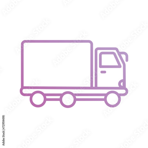 truck icon with white background vector stock illustration