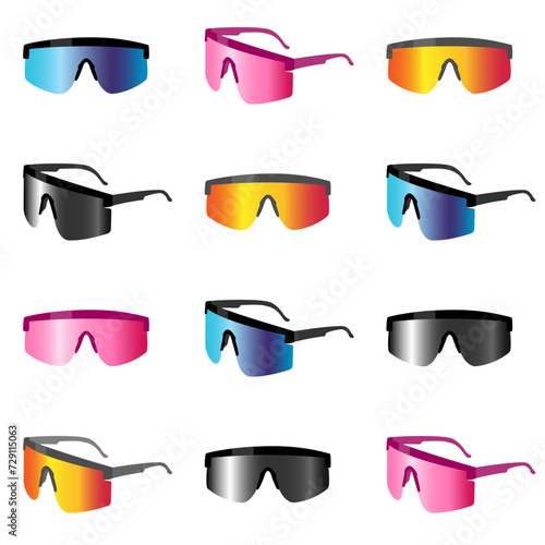 Seamless pattern with sport sunglasses.