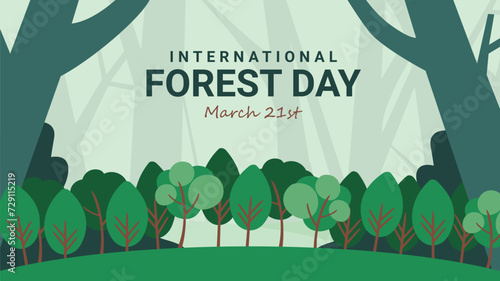 vector international forest day banner template
