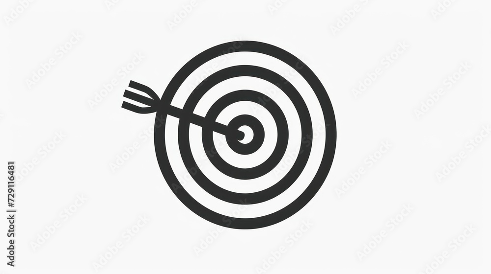 target and arrow on a white background