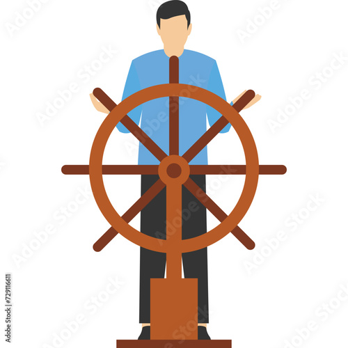 Fotografi leadership qualities in a creative team, direction on the path of success, the leader determines the direction to go to success