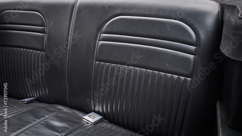 Back seat inside a car