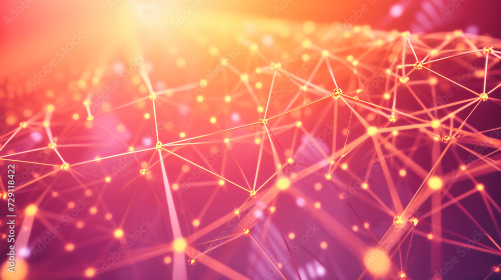 Abstract networking concept with a digital mesh structure, symbolizing connectivity and advanced technology in a futuristic cyberspace environment Abstract networking concept with a digital mesh structure, symbolizing connectivity and advanced technology in a futuristic cyberspace environment