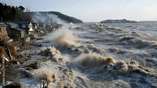 Coastal flooding from ocean storm