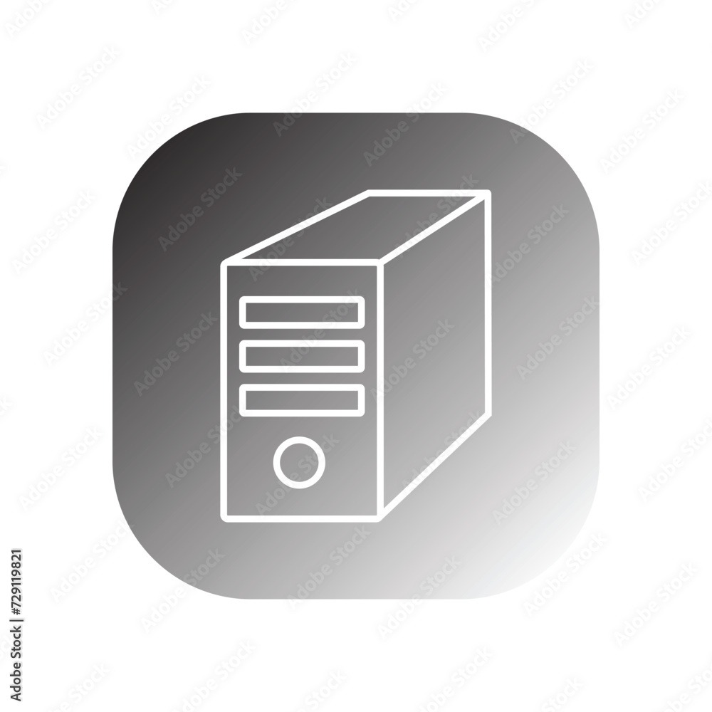 pc case icon vector pc case icon vector