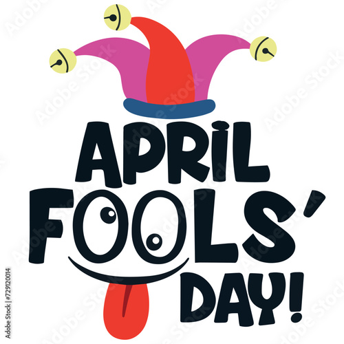 April fools day vector illustration design poster