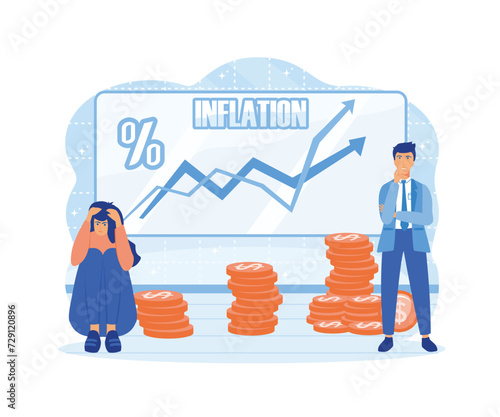 Inflation. Vector illustration for web banner, infographics, mobile. flat vector modern illustration 