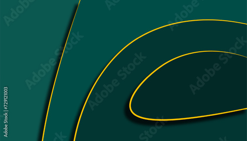 Ramadan kareem, islamic background. Green and gold muslim colors, luxury design. Papercut gradient effect, Ramadan greeting card, vector illustration