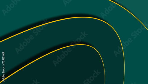 Ramadan kareem, islamic background. Green and gold muslim colors, luxury design. Papercut gradient effect, Ramadan greeting card, vector illustration