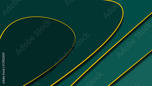 Ramadan kareem, islamic background. Green and gold muslim colors, luxury design. Papercut gradient effect, Ramadan greeting card, vector illustration