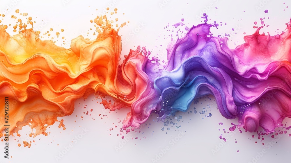Illustration of rainbow colors painting