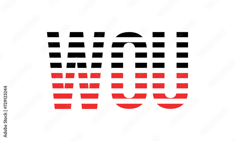 WOU three initial letter iconic line negative space minimal logo design vector template. monogram, abstract, wordmark, business, typography, minimalist, brand, company, flat, modern, unique, simple WOU three initial letter iconic line negative space minimal logo design vector template. monogram, abstract, wordmark, business, typography, minimalist, brand, company, flat, modern, unique, simple