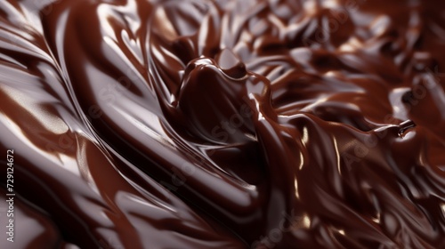 melted dark chocolate flow, candy or chocolate preparation