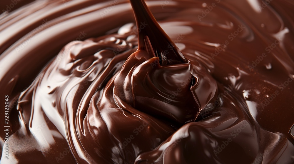 melted dark chocolate flow, candy or chocolate preparation melted dark chocolate flow, candy or chocolate preparation