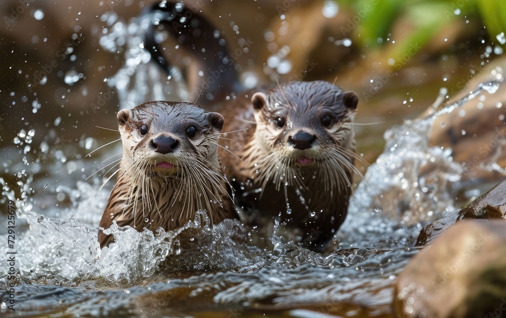 Joyful Stream Otter Frolic