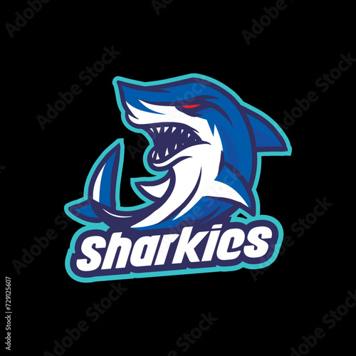 Shark Gaming E Sport Logo Vector Illustration
