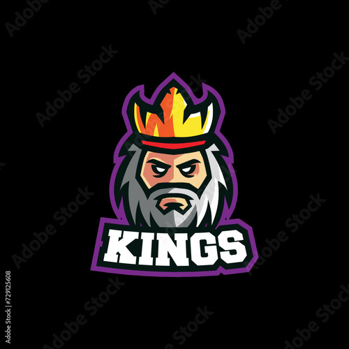 King logo mascot illustration